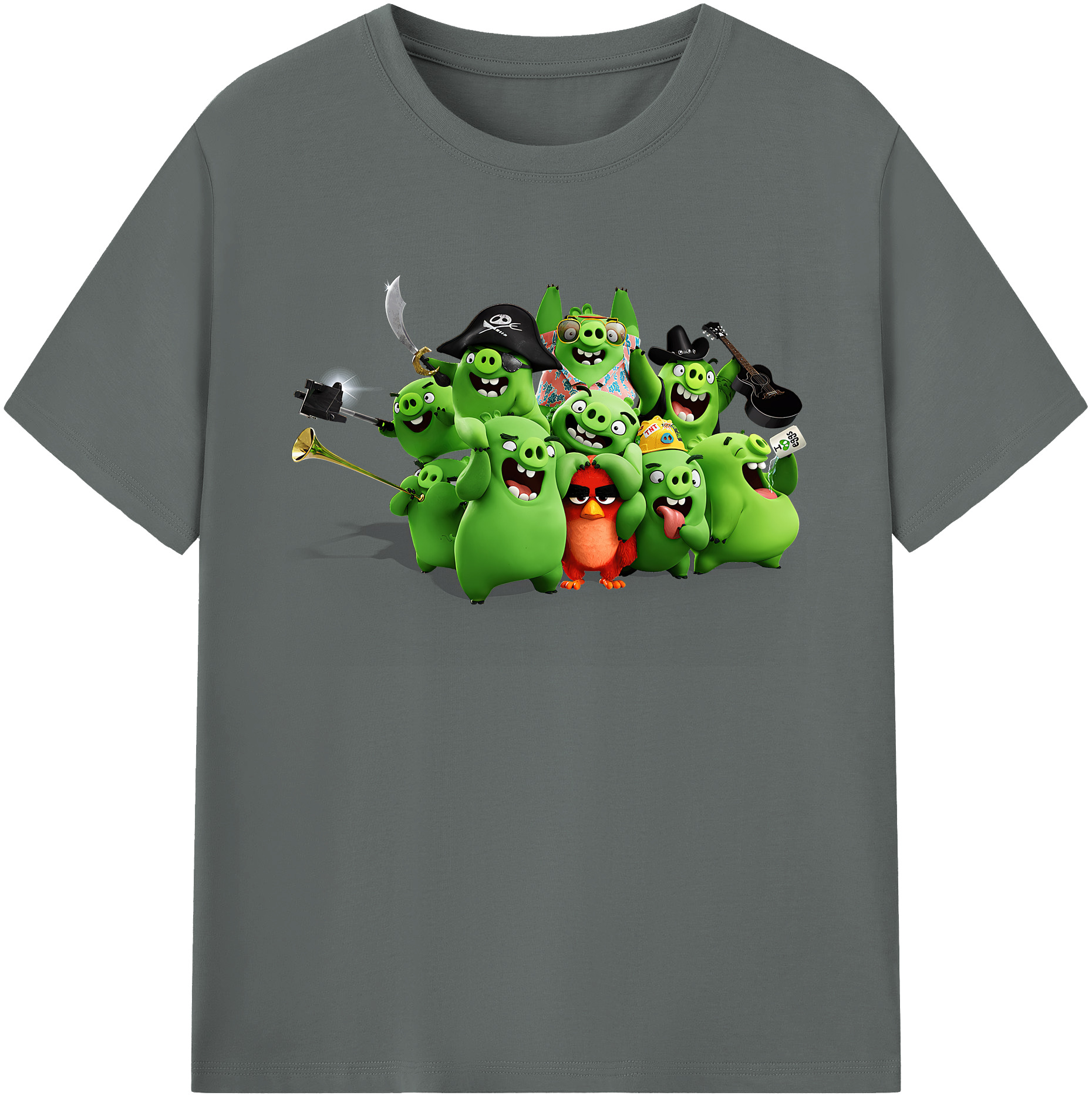 （画像用） Angry Birds アングリーバード 綿100％ メンズ半袖Tシャツ｜肌触りやわらか＆通気性